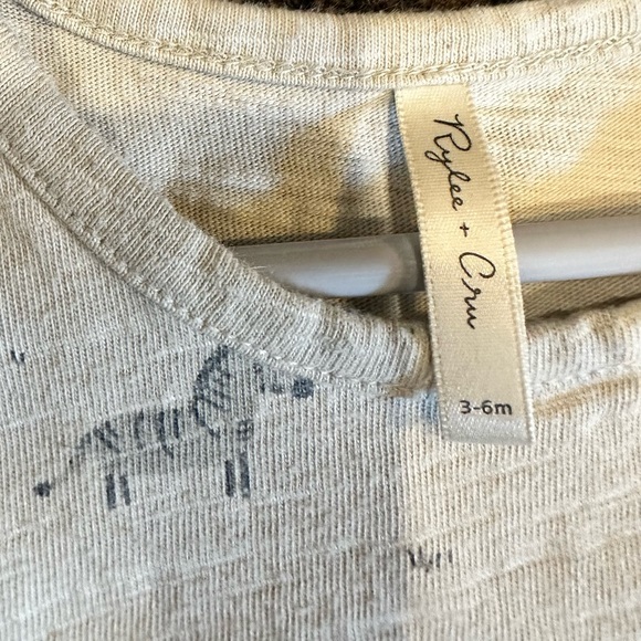 EUC - Rylee + Cru Baby Sleeveless Zebra Romper. Size 3-6 M. - Picture 3 of 3